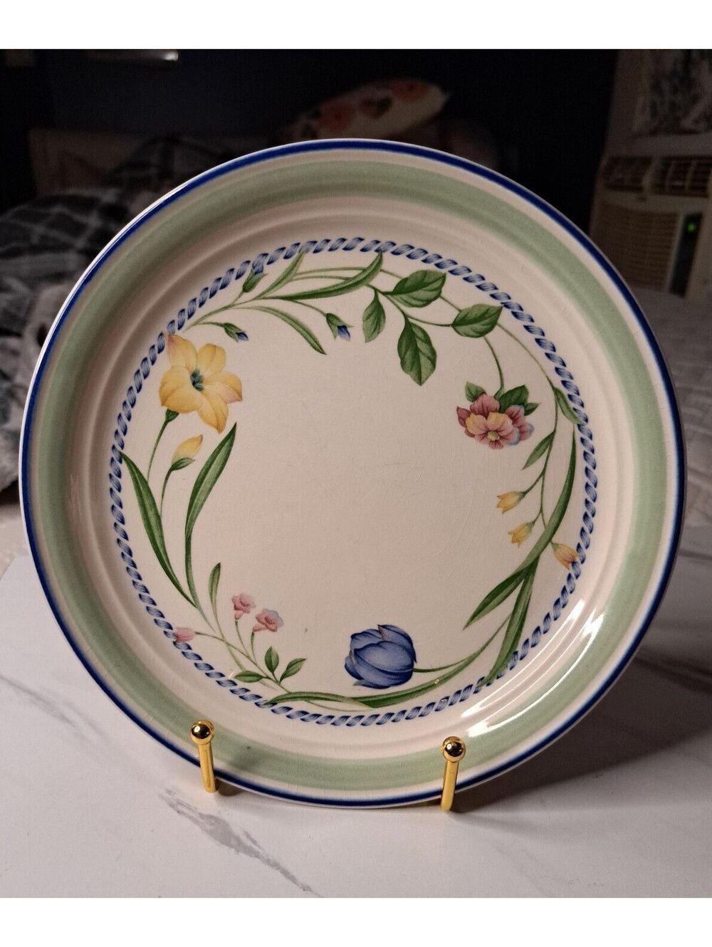 Vintage Keltcraft by Noritake Ireland Pattern 9227 Watergreen Salad Plate 7.5"